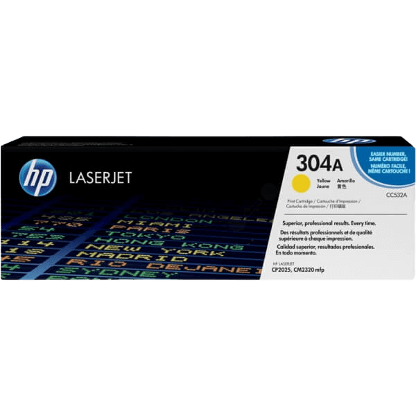 HP 304A / CC532A gul XL toner - Original