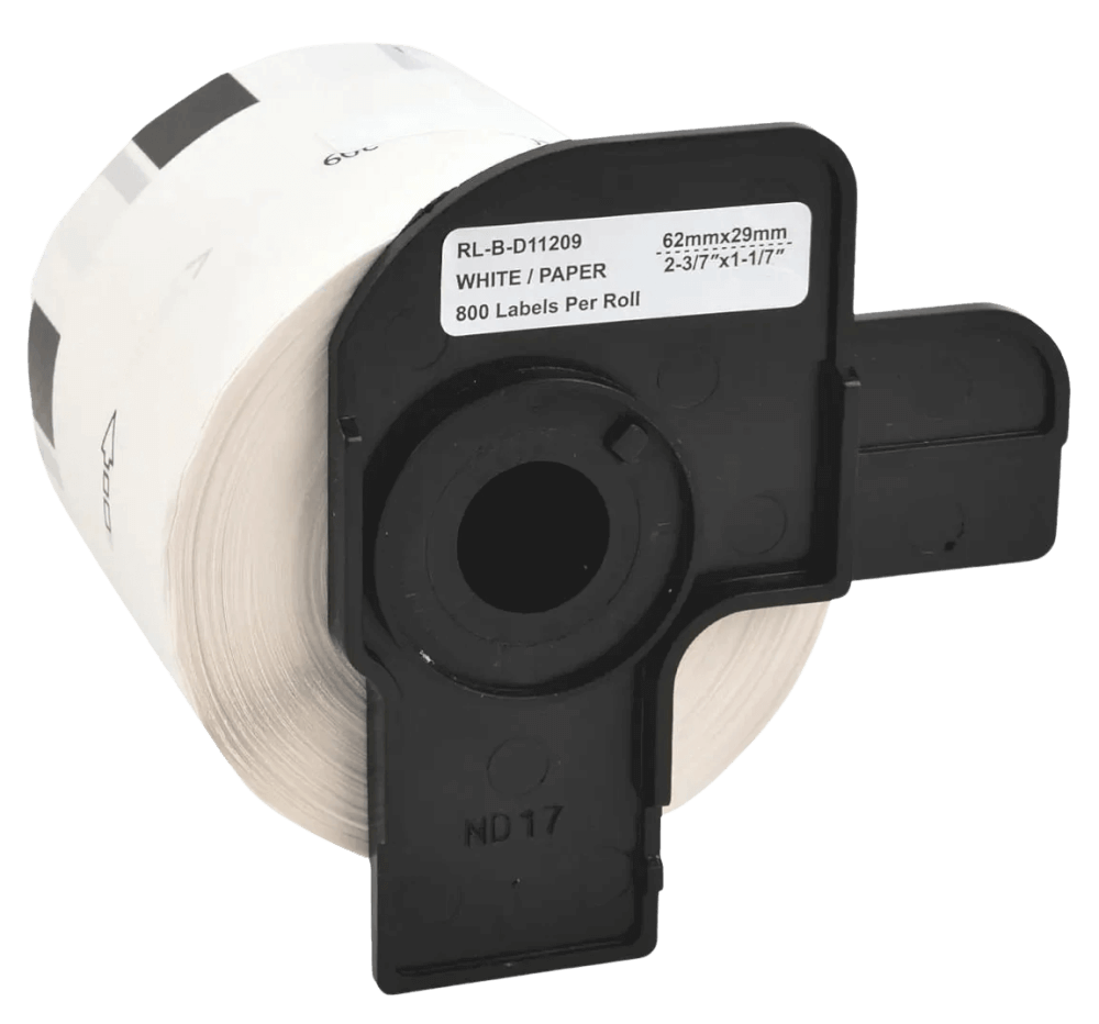 Brother DK11209 Hvid 29 x 62 mm, 800 stk. adresseetiket - Kompatibel