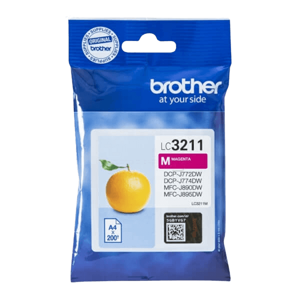 Brother LC3211M magenta blækpatron - Original