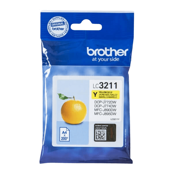 Brother LC3211Y gul blækpatron - Original