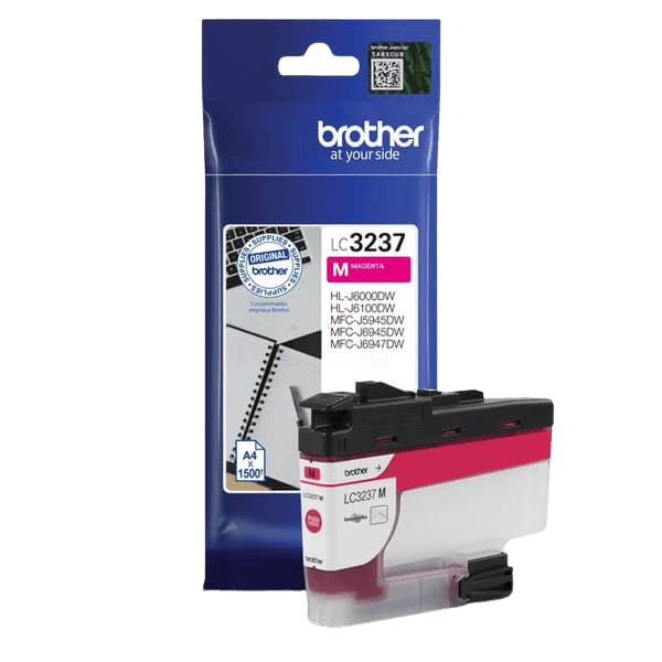 Brother LC3237M magenta blækpatron - Original