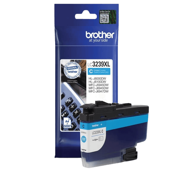Brother LC3239XLC cyan XL blækpatron - Original