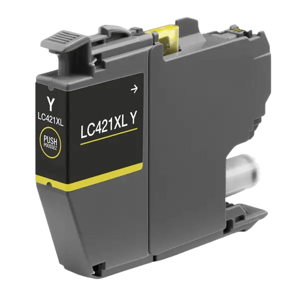 Brother LC421XLY gul XL blækpatron - Kompatibel