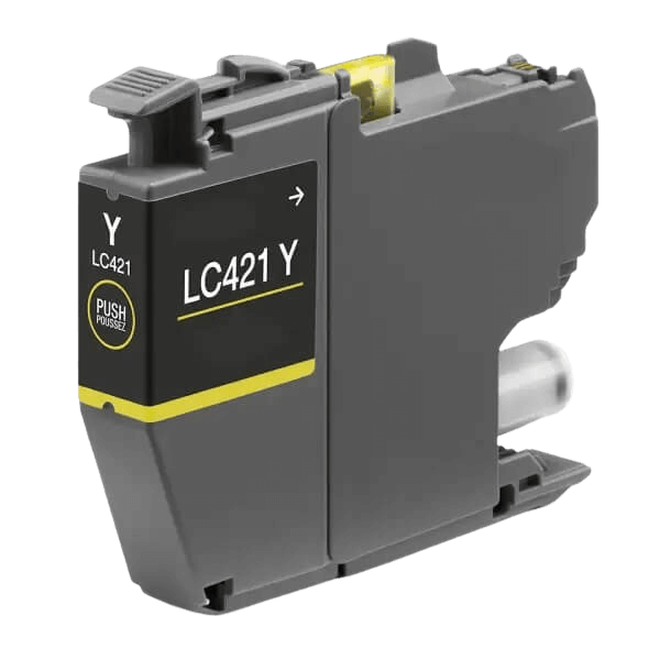 Brother LC421Y gul blækpatron - Kompatibel
