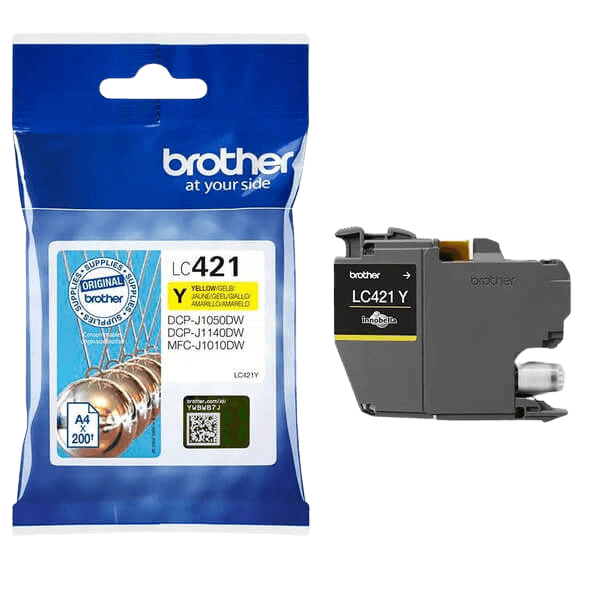 Brother LC421Y gul blækpatron - Original