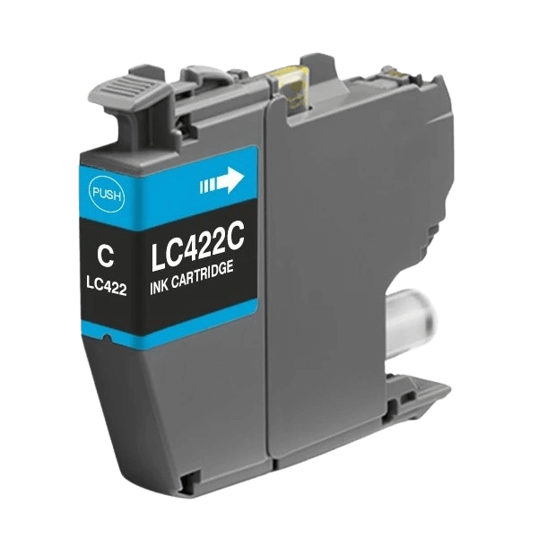 Brother LC422C cyan blækpatron - Kompatibel