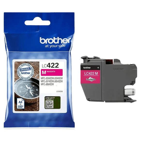 Brother LC422M magenta blækpatron - Original