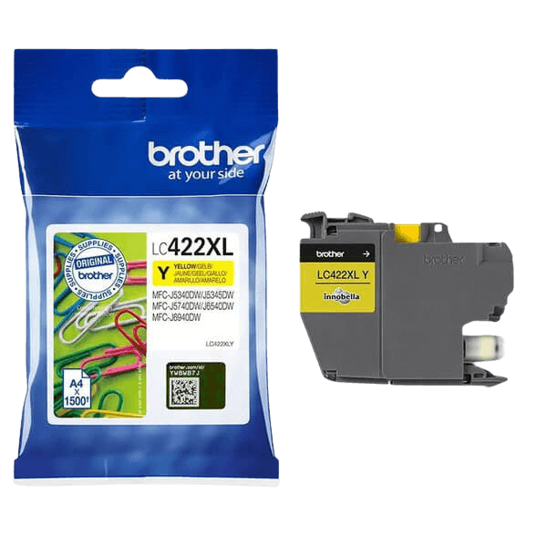 Brother LC422XLY gul XL blækpatron - Original