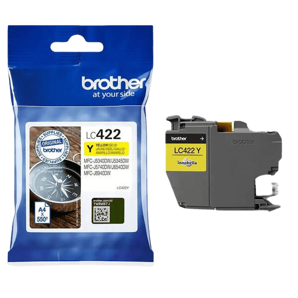 Brother LC422Y gul blækpatron - Original