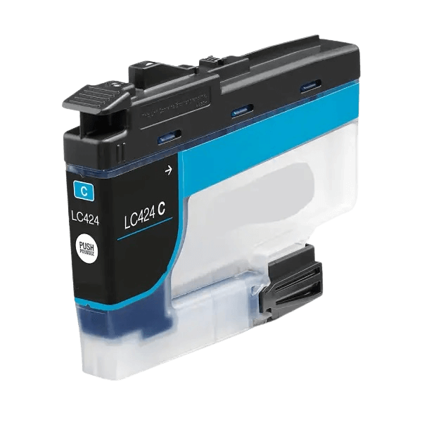 Brother LC424C cyan blækpatron - Kompatibel