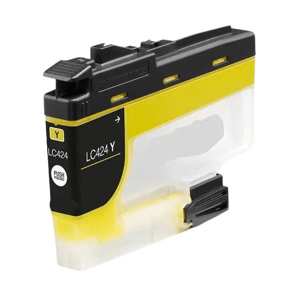 Brother LC424Y gul blækpatron - Kompatibel