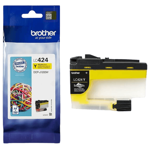 Brother LC424Y gul blækpatron - Original