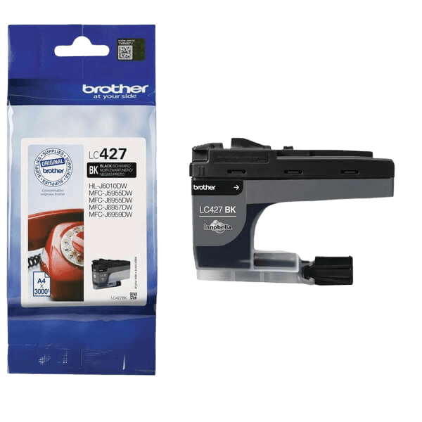 Brother LC427BK sort blækpatron - Original