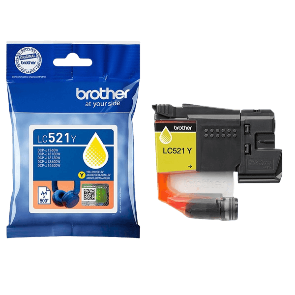 Brother LC521Y gul blækpatron - Original