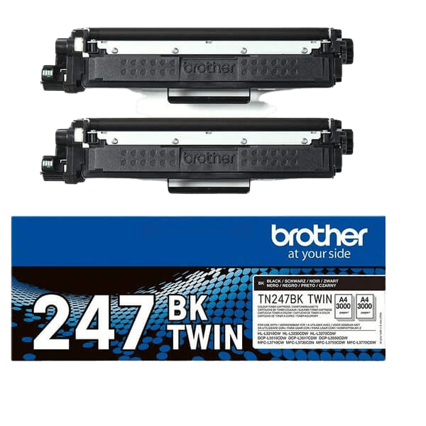 Brother TN247BK sort XL twin pack toner - Original