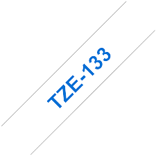 Brother TZE-133 Blå tekst / Klar tape 12 mm x 8 m tape - Kompatibel