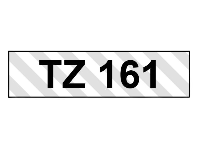 Brother TZe-161 Sort tekst / Klar tape 36 mm x 8 m tape - Kompatibel