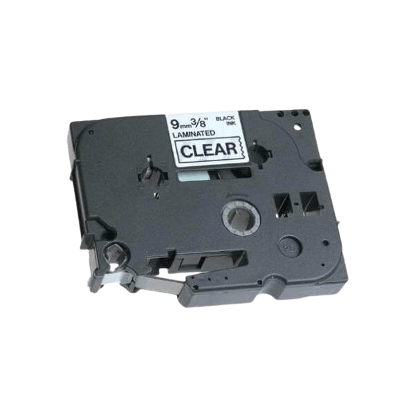 Brother TZe121 Sort tekst / Klar tape 9 mm x 8 m tape - Kompatibel