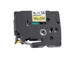 Brother TZe641 Sort tekst / Gul tape 18 mm x 8 m tape - Kompatibel