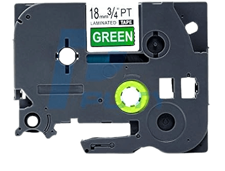 Brother TZe745 Hvid tekst / Grøn tape 18 mm x 8 m tape - Kompatibel