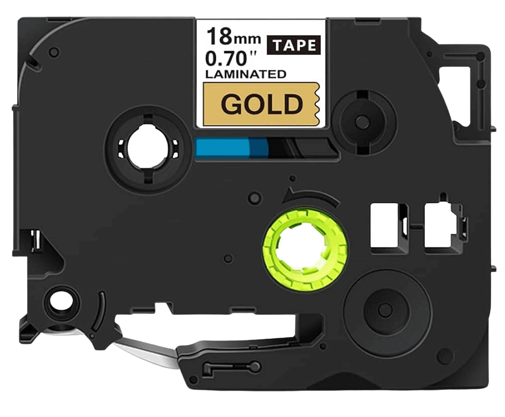 Brother TZe841 Sort tekst / Guld tape 18 mm x 8 m tape - Kompatibel