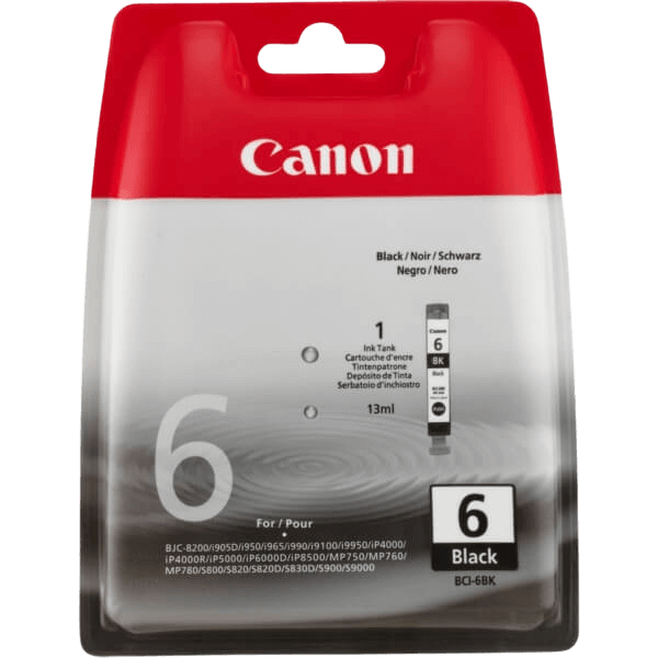 Canon BCI-6BK / 4705A002 sort blækpatron - Original
