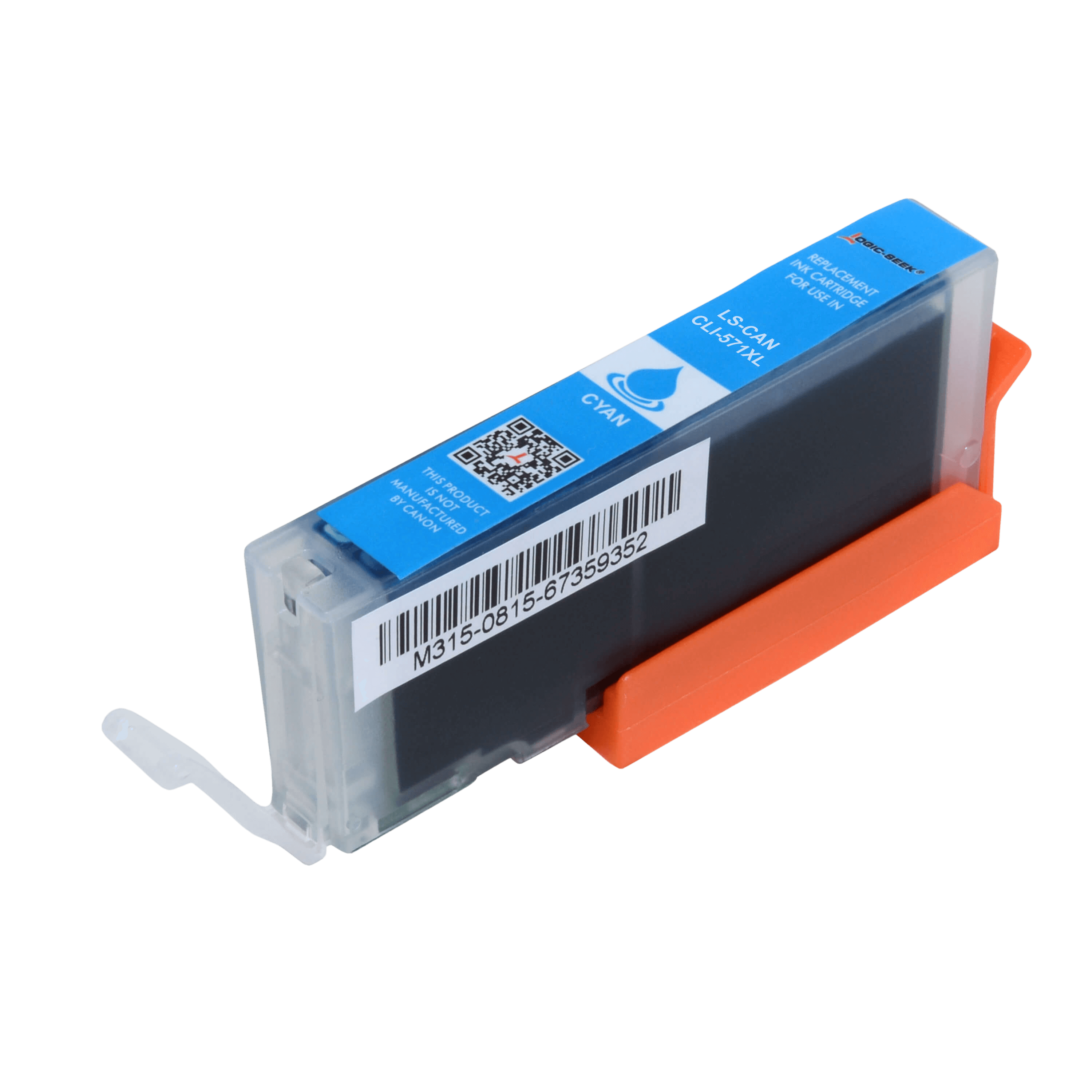 Canon CLI-571C / 0332C001 cyan XL blækpatron - Kompatibel