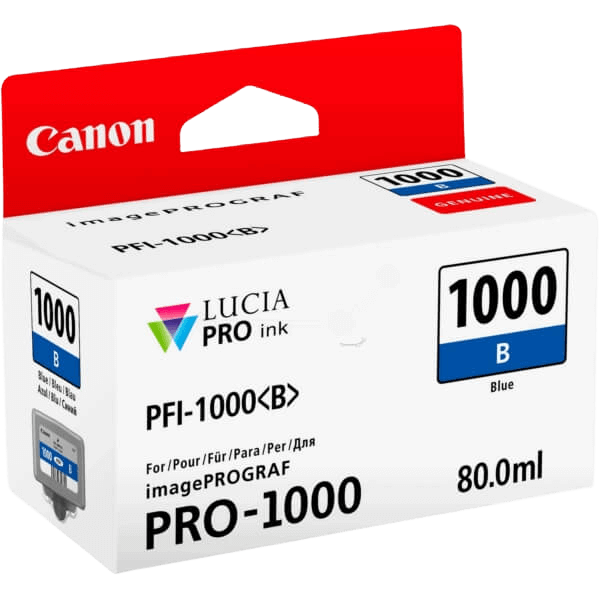 Canon PFI-1000B / 0555C001 blå blækpatron - Original