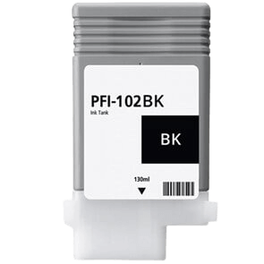Canon PFI102BK / 0895B001 sort blækpatron - Kompatibel