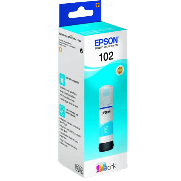 Epson 102 / C13T03R240 cyan Blæk refill - Original