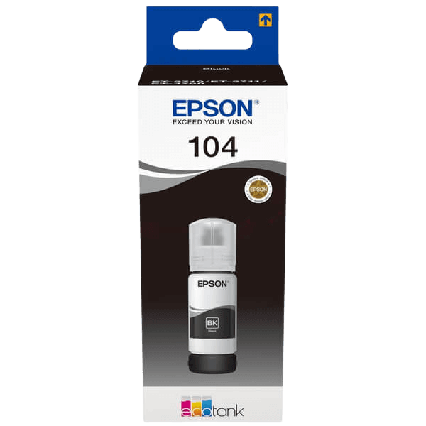 Epson 104 / C13T00P140 sort Blæk refill - Original
