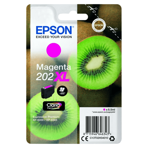 Epson 202 / C13T02H34010 magenta XL blækpatron - Original