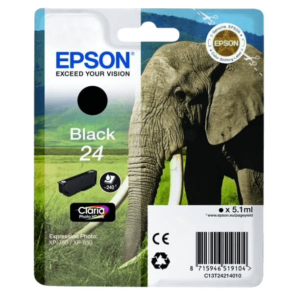 Epson 24 / C13T24214012 sort blækpatron - Original