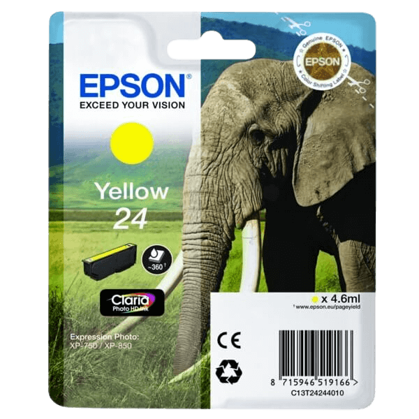 Epson 24 / C13T24244012 gul blækpatron - Original