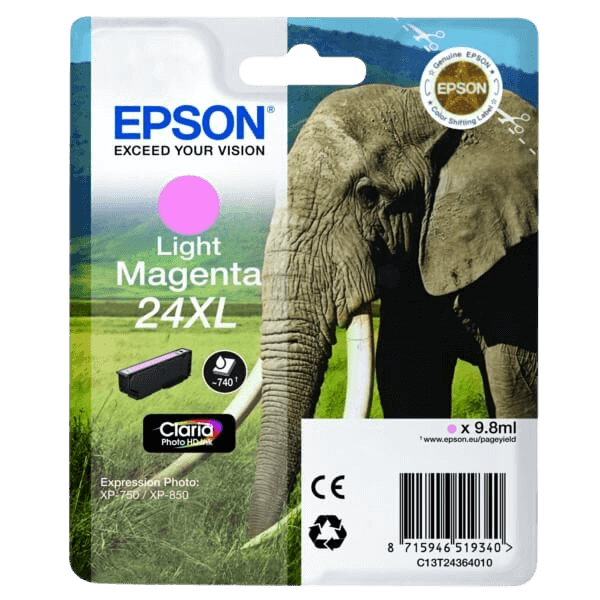 Epson 24XL / C13T24364012 lys magenta XL blækpatron - Original