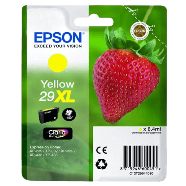 Epson 29 / C13T29944012 gul XL blækpatron - Original