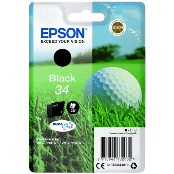 Epson 34 / C13T34614010 sort blækpatron - Original