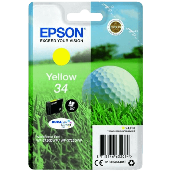 Epson 34 / C13T34644010 gul blækpatron - Original
