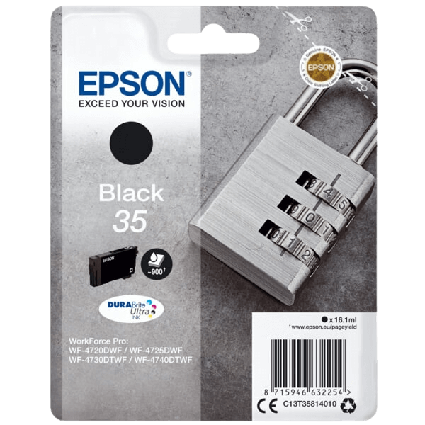 Epson 35 / C13T35814010 sort blækpatron - Original