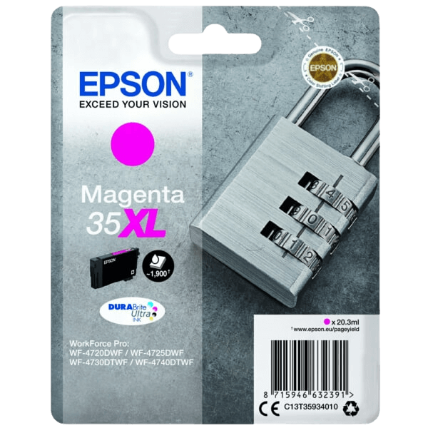Epson 35 / C13T35934010 magenta XL blækpatron - Original