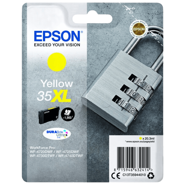 Epson 35 / C13T35944010 gul XL blækpatron - Original