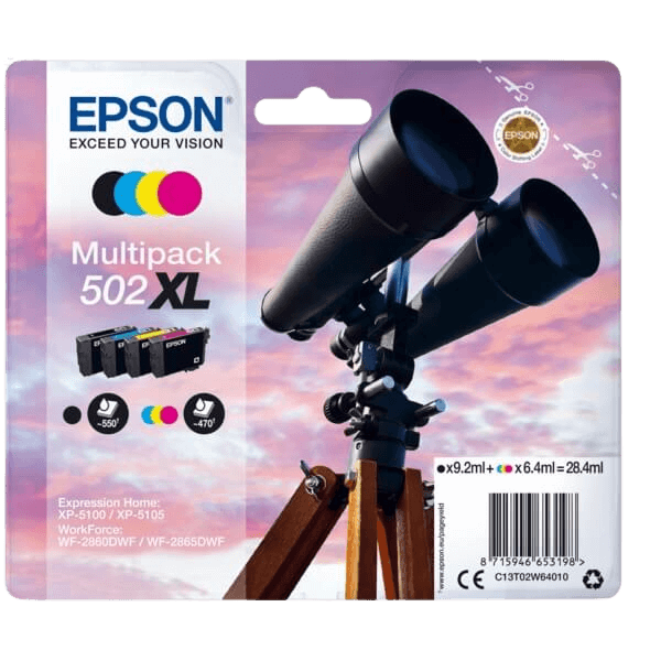 Epson 502XL / C13T02W64010 XL rabatpakke - Original