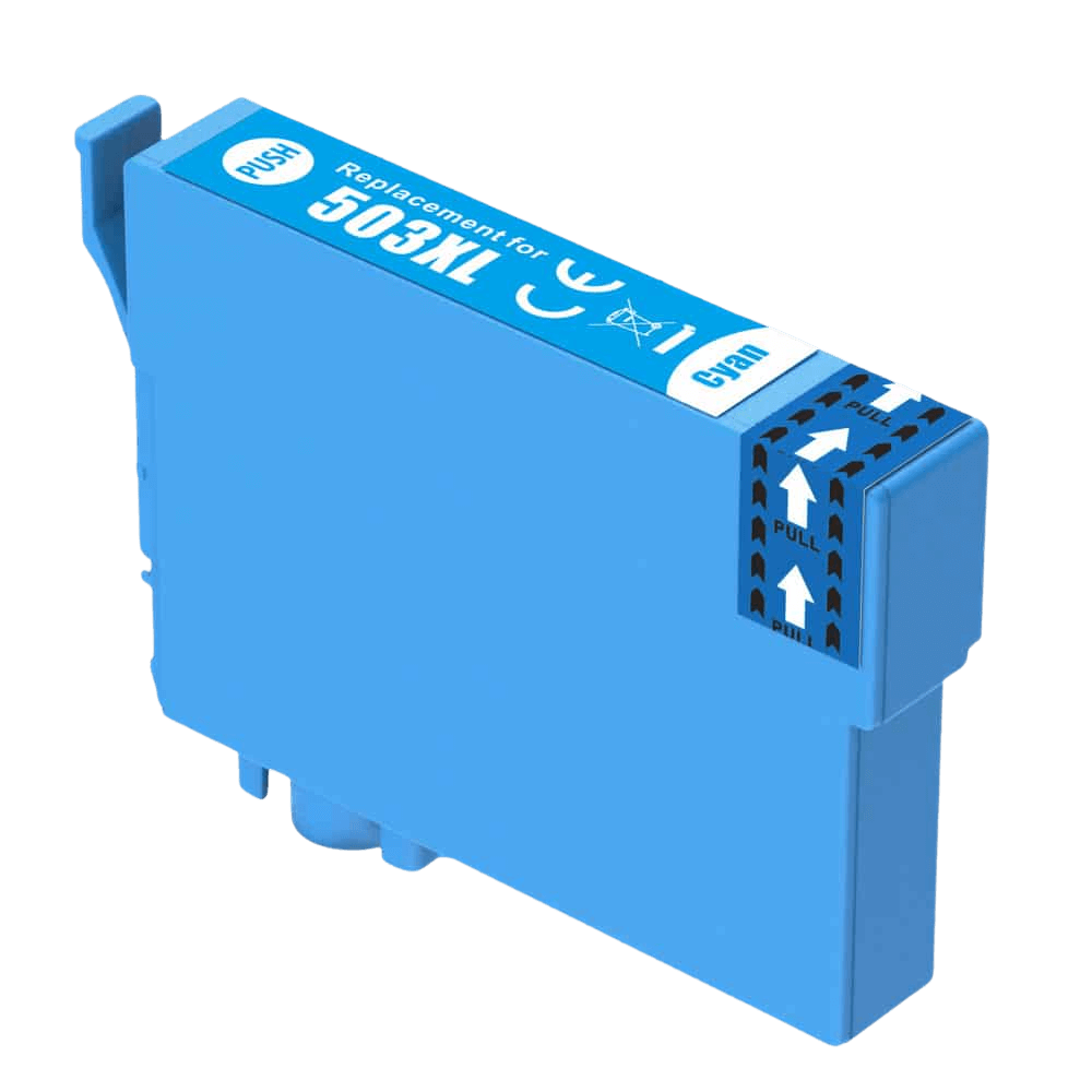 Epson 503XLC / C13T09R24010 cyan XL blækpatron - Kompatibel