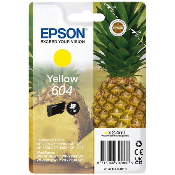 Epson 604 / C13T10G44010 gul blækpatron - Original