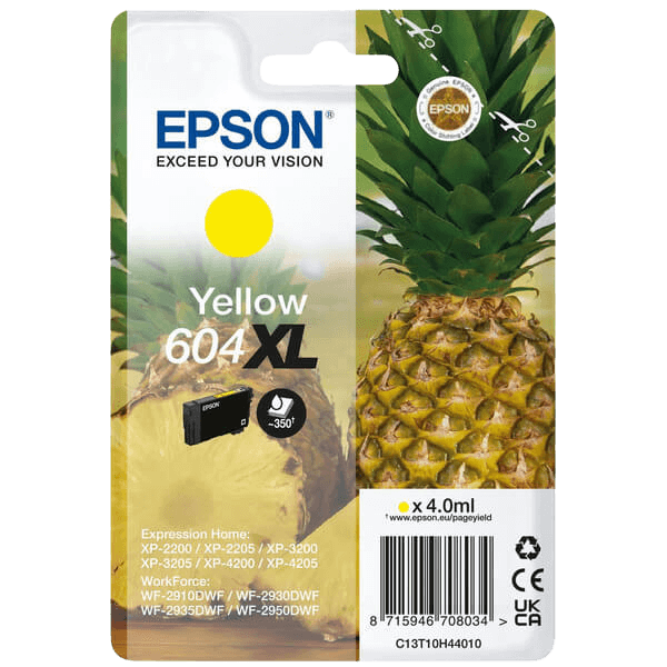 Epson 604XL / C13T10H44010 gul XL blækpatron - Original