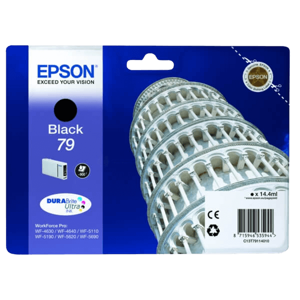 Epson 79 / C13T79114010 sort blækpatron - Original