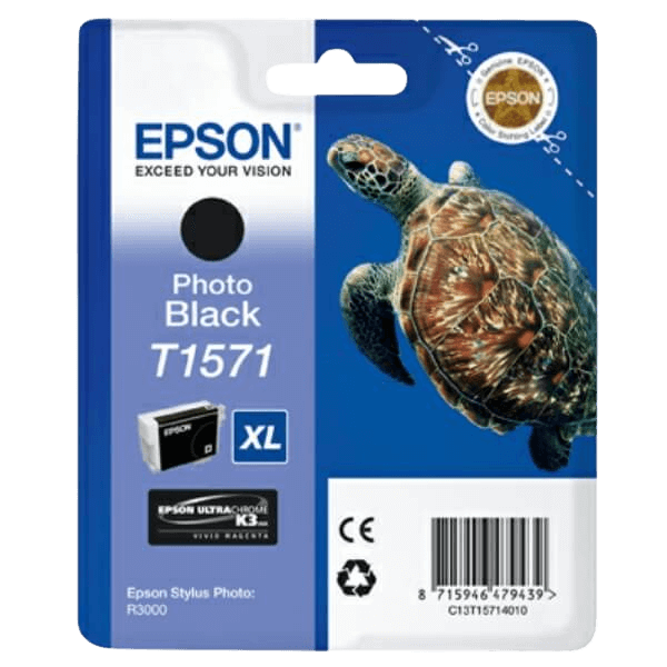 Epson T1571 / C13T15714010 foto sort blækpatron - Original