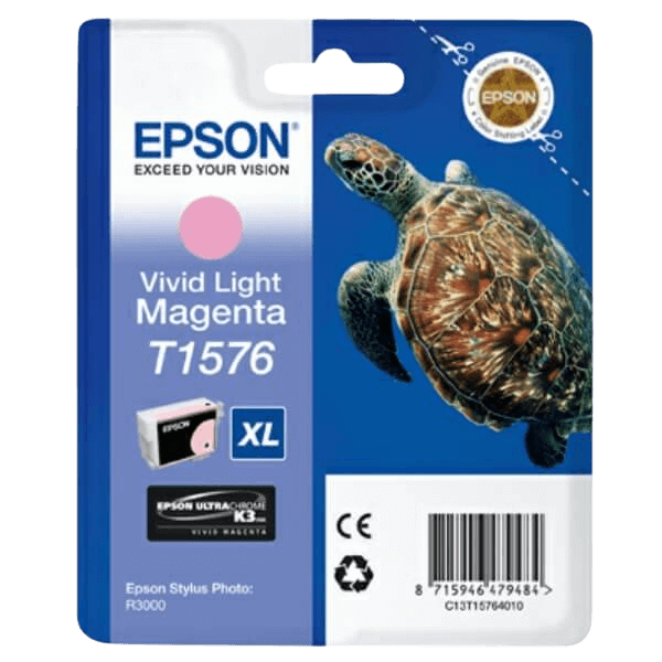 Epson T1576 / C13T15764010 lys magenta blækpatron - Original