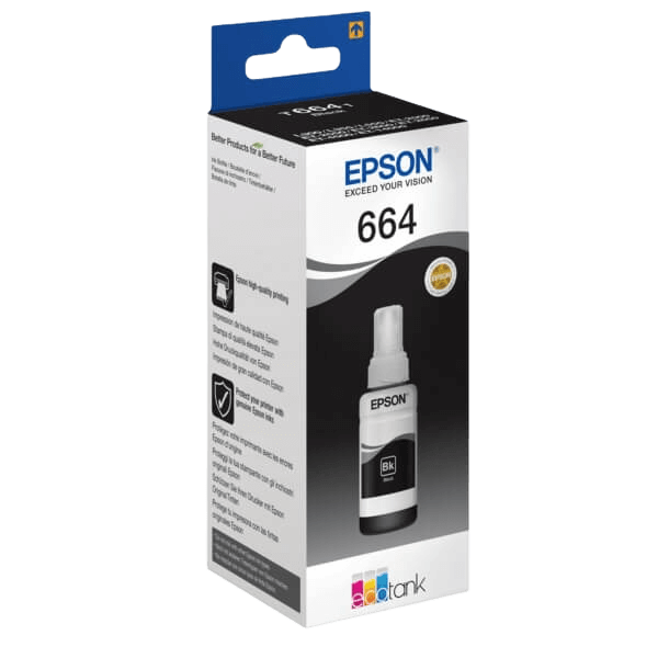 Epson T6641 / C13T664140 sort Blæk refill - Original