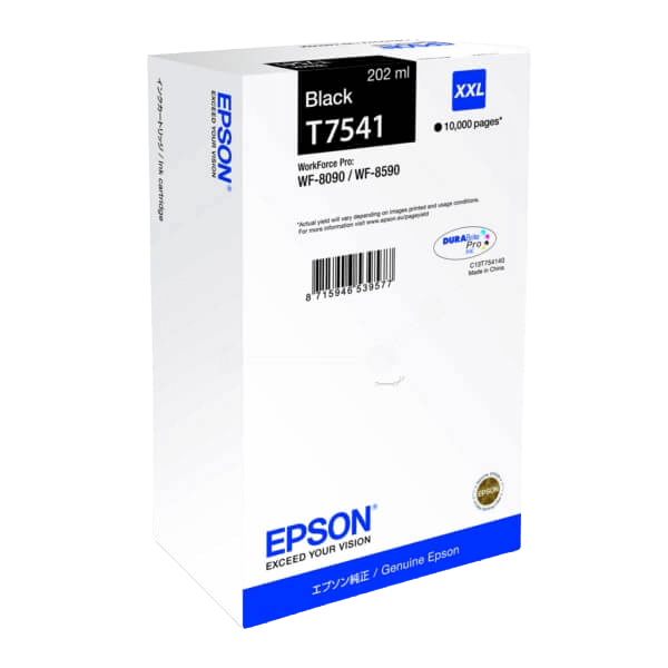 Epson T7541 / C13T754140 sort XXL blækpatron - Original